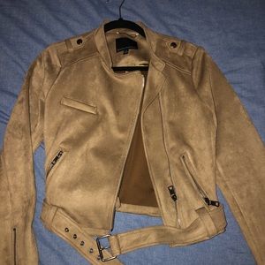 Banana Republic Vegan Suede Moto Jacket